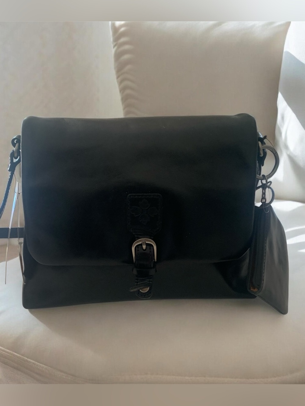 Patricia Nash Mili Distressed Leather Medium Crossbody Bag